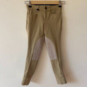 On Course Kids Jodpurs Size 6 Tan Knee Patches Riding Breeches Equestrian